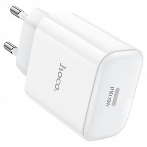 Сетевое зарядное устройство HOCO C76A Pro Majestic 1xUSB-C, 30W, белый