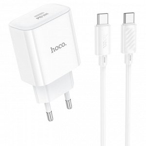 Сетевое зарядное устройство HOCO C76A Pro Majestic 1xUSB-C с Кабелем Type-C - Type-C, 30W, белый