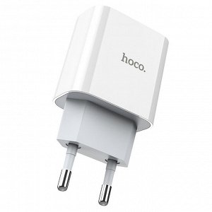 Сетевое зарядное устройство HOCO C76A Plus Speed 1xUSB-C, 3A, 20W, белый