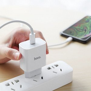 Сетевое зарядное устройство HOCO C76A Plus Speed 1xUSB-C, 3A, 20W, белый