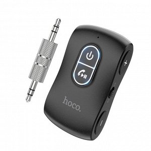 Автомобильный Bluetooth-приемник HOCO E73 Pro Journey, 200 мАч, Jack 3.5мм/Bluetooth, черный