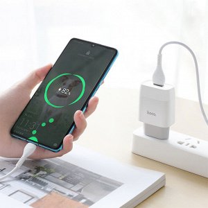Сетевое зарядное устройство HOCO C72A Glorius single 1xUSB, 2.1A, 10W, белый