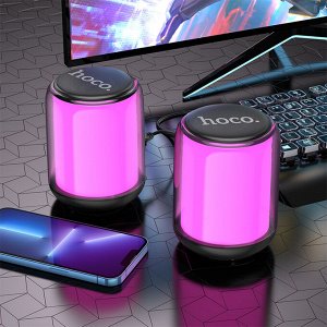 Портативная колонка HOCO BS56 Colorful 2ШТ, Bluetooth, черный