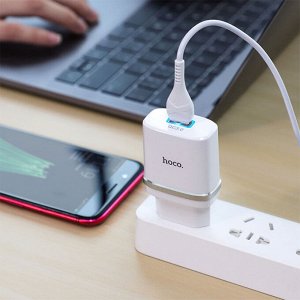 Сетевое зарядное устройство HOCO C12Q Smart 1xUSB, 3A, 18W, белый