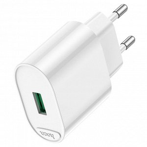 Сетевое зарядное устройство HOCO C109A Fighter 1xUSB, 3.0A, 18W, белый