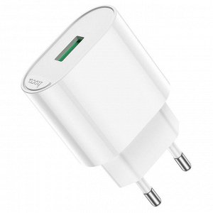 Сетевое зарядное устройство HOCO C109A Fighter 1xUSB, 3.0A, 18W, белый