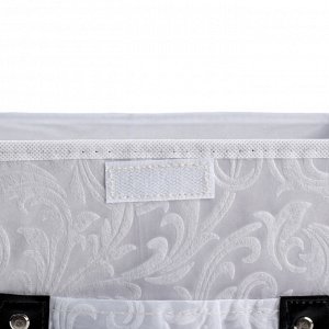 Короб для хранения с крышкой «Мотив», 27×20×16 см, цвет белый