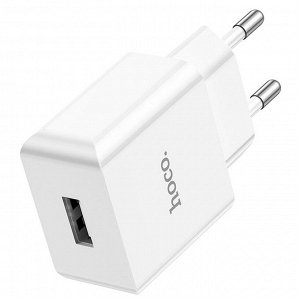 Сетевое зарядное устройство HOCO C106A 1xUSB, 2.1A, 10.5W, белый
