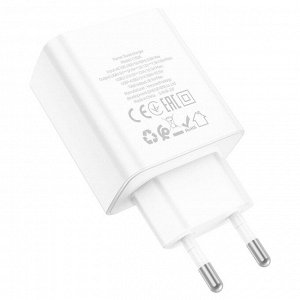 Сетевое зарядное устройство HOCO C102A Fuerza 4xUSB, 2.1A, 18W, белый
