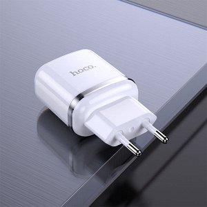 Сетевое зарядное устройство HOCO N4 Aspiring 2xUSB, 2.4A, 10.8W, белый