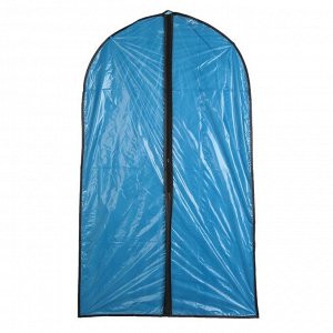 Чехол для одежды Доляна, 60x102 см, PE, цвет синий прозрачный