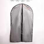 Чехол для одежды Доляна, 60x100 см, плотный, цвет серый