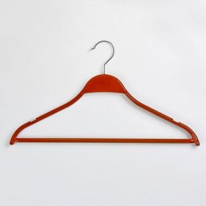 Вешалка-плечики для одежды с перекладиной, размер 44-46, цвет ореховый