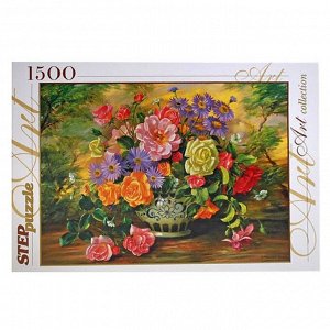 Пазлы «Цветы в вазе», 1500 элементов