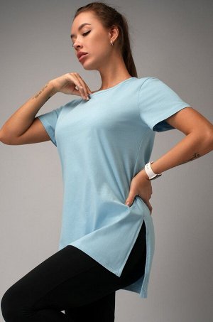 Удлиненная женская футболка с разрезами Happyfox