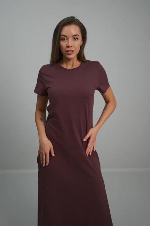 Однотонное женское платье-футболка Happyfox