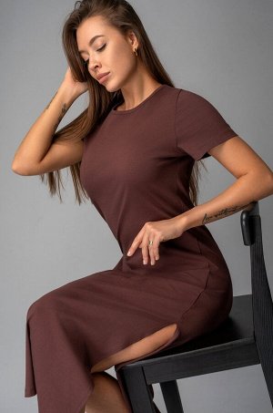 Однотонное женское платье-футболка Happyfox