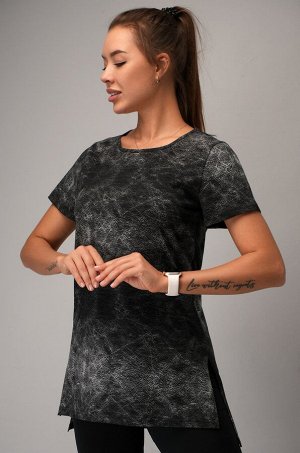 Удлиненная женская футболка с разрезами Happyfox