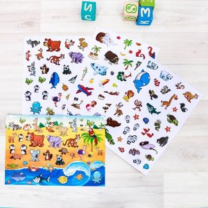 Развивающая игра с наклейками «Любимые животные», 103 наклейки