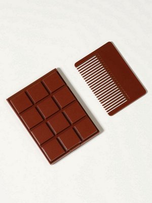 Зеркало складное «Шоколадное чудо», с расчёской, 8.5x6 см, МИКС