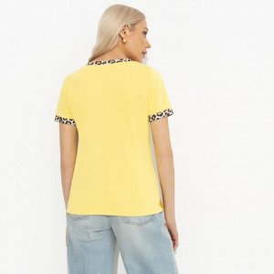 Футболка в стиле сolor block, Стильное сочетание (желтая)
