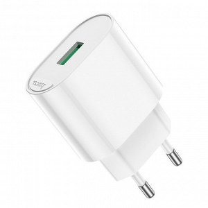 Сетевое зарядное устройство HOCO C109A Fighter 1xUSB, 3.0A, 18W, белый