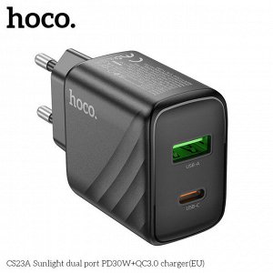 Двухпортовое зарядное устройство CS23A Bojing PD30W + QC3.0 (европейский стандарт)
