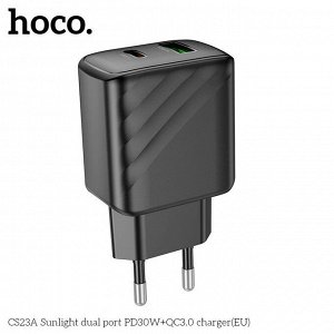 Двухпортовое зарядное устройство CS23A Bojing PD30W + QC3.0 (европейский стандарт)