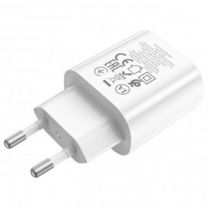 Сетевое зарядное устройство HOCO N22 Jetta 1xUSB-C, 25W, белый