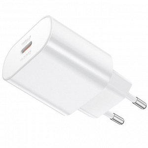 Сетевое зарядное устройство HOCO N22 Jetta 1xUSB-C, 25W, белый
