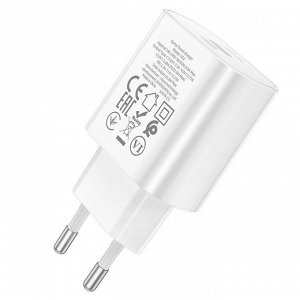 Сетевое зарядное устройство HOCO N22 Jetta 1xUSB-C, 25W, белый