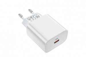 Сетевое зарядное устройство HOCO C76A Plus Speed 1xUSB-C, 3A, 20W, белый