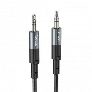 Аудиокабель HOCO UPA23 AUX Jack 3,5 (m) - Jack 3,5 (m), 1 м, серый металлик
