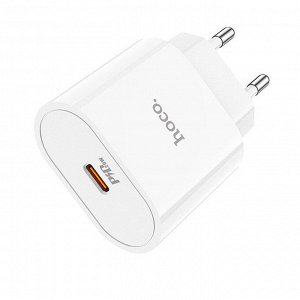 Сетевое зарядное устройство HOCO C94A 1xUSB-C с Кабелем Type-C - Lightning, 3.0A, 20W, белый