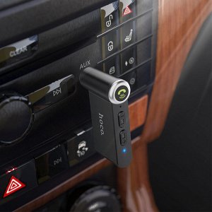 Автомобильный Bluetooth-приемник HOCO E58 Magic, 140 мАм, Jack 3.5мм/Bluetooth, черный