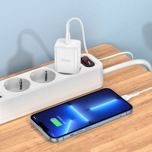 Сетевое зарядное устройство HOCO N27 Innovative 1xUSB-C, 20W, белый