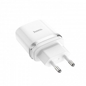 Сетевое зарядное устройство HOCO C12Q Smart 1xUSB, 3A, 18W, белый