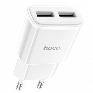 Сетевое зарядное устройство HOCO C88A Star 2xUSB, 2.4A, 10.8W, белый