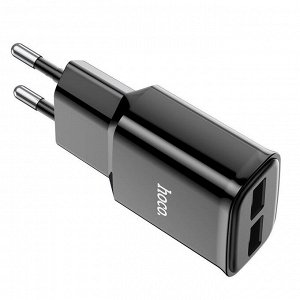 Сетевое зарядное устройство HOCO C88A Star 2xUSB, 2.4A, 10.8W, черный