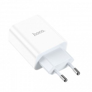 Сетевое зарядное устройство HOCO C97A 1xUSB + 1xUSB-C, 3.0A, 20W, белый
