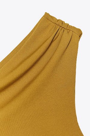 платье ЦВЕТ как на первом фото ДРАПИРОВАННОЕ АСИММЕТРИЧНОЕ ПЛАТЬЕ (DRAPIERTES ASYMMETRISCHES KLEID) Платье средней длины без рукавов с асимметричным вырезом и широкими бретелями. Сбоку драпировка. СОС
