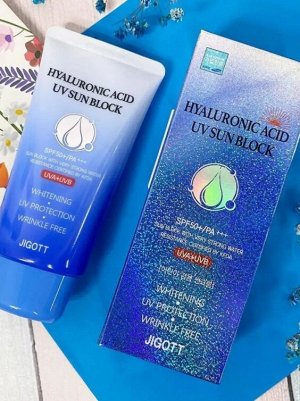 Солнцезащитный крем с гиалуроновой кислотой SPF50/PA+++ Jigott Hyaluronic Acid UV Sun Block Cream 70мл 1/100