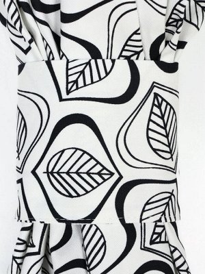 Комплект штор для кухни Этель Leaves, 149x180 см - 2 шт., подхваты - 2 шт., 100% хлопок