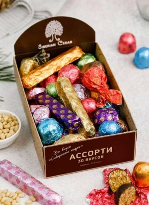 Конфеты Ассорти 30 вкусов, шоу-бокс (38 конфет) 585г