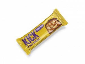 Батончик "KICK" Без сахара арахис в шоколаде 45г (Упаковка 10 шт)