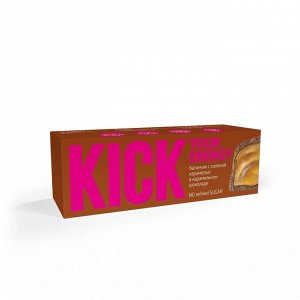 Батончик "KICK energy" арахисовый с соленой карамелью в карамельном шоколаде 45г, НОВИНКА 12 мес, 1/10 (Упаковка 10 шт)