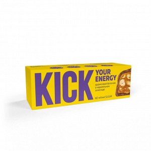 Батончик "KICK energy" арахисовый в карамельном шоколаде 45г (Упаковка 10 шт)