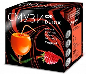 Смузи detox малина, облепиха, яблоко 7*12г (Упаковка 24 шт)