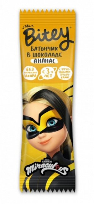 Батончик Bitey "Ананас" в шоколаде 35гр (Упаковка 16 шт)
