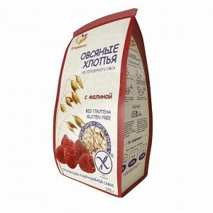 Хлопья овсяные с малиной без глютена 375г